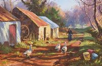 IN THE FARM YARD by Donal McNaughton at Ross's Online Art Auctions