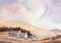 FARM BUILDINGS IN THE HILLS by M. Frost at Ross's Online Art Auctions