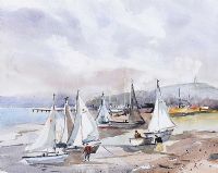 SAILING BOATS AT STRANGFORD by Joan Murray at Ross's Online Art Auctions