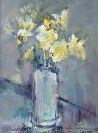 STILL LIFE, DAFFODILS by Rosemary Gifford at Ross's Online Art Auctions
