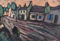 EVENING IN THE VILLAGE by Markey Robinson at Ross's Online Art Auctions