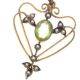 EDWARDIAN 9CT GOLD PERIDOT AND PEARL PENDANT at Ross's Online Art Auctions