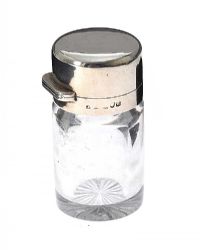 STERLING SILVER TOPPED SALTS BOTTLE at Ross's Online Art Auctions