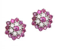 RUBY AND DIAMOND EARRINGS at Ross's Online Art Auctions