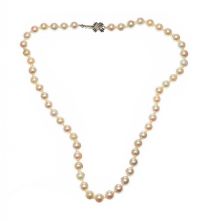 TIFFANY & CO. 18CT WHITE GOLD AND CULTURED PEARL NECKLACE at Ross's Online Art Auctions