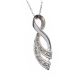 9CT WHITE GOLD DIAMOND NECKLACE AND EARRING SUITE at Ross's Online Art Auctions
