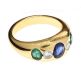 
18CT GOLD SAPPHIRE, EMERALD AND DIAMOND RING at Ross's Online Art Auctions
