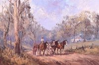 FOUR IN HAND, GERALKA FARM, AUSTRALIA by John Tiplady at Ross's Online Art Auctions
