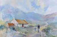 OUT FOR A STROLL by Lynda Moffett at Ross's Online Art Auctions