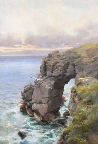 THE NATURAL ARCH, TORQUAY by Helen O'Hara RUA at Ross's Online Art Auctions