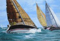 BRAVING THE SWELL by Peter Knuttel at Ross's Online Art Auctions