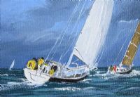 ROUNDING THE BUOY by Peter Knuttel at Ross's Online Art Auctions