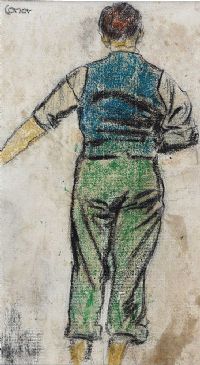DIPPING HIS FEET by William Conor RHA RUA at Ross's Online Art Auctions