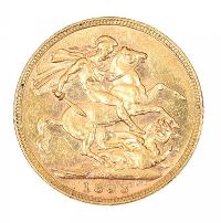 1893 GOLD FULL SOVEREIGN at Ross's Online Art Auctions