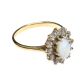 9CT GOLD OPAL AND DIAMOND RING at Ross's Online Art Auctions