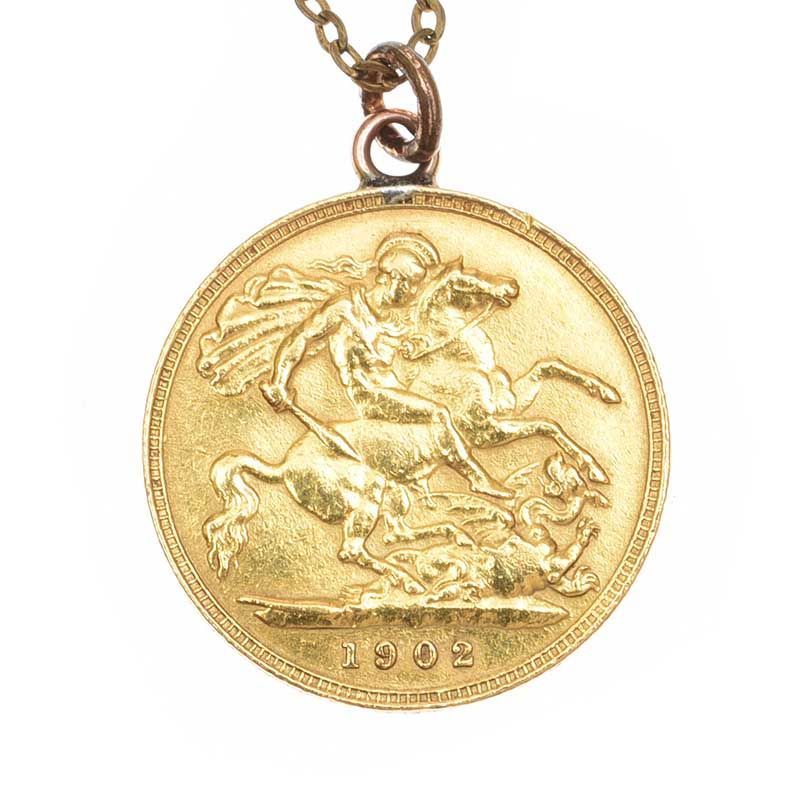 9 ct GOLD second hand full sovereign pendant | eBay