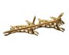 SILVER SET GOLD BACKED DIAMOND RABBIT BROOCH at Ross's Online Art Auctions