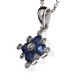 9CT WHITE GOLD SAPPHIRE AND DIAMOND NECKLACE at Ross's Online Art Auctions
