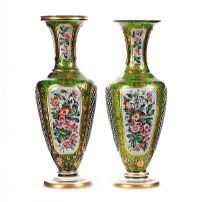 TWO CAMEO GLASS VASES at Ross's Online Art Auctions