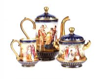 THREE PIECE ROYAL VIENNA COFFEE SET at Ross's Online Art Auctions