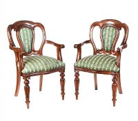 PAIR OF BALLOON BACK ARMCHAIRS at Ross's Online Art Auctions
