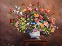 STILL LIFE, FLOWERS by William Yeaman at Ross's Online Art Auctions