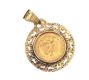 PESOS COIN 14CT GOLD MOUNTED PENDANT at Ross's Online Art Auctions
