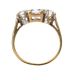 9CT GOLD THREE STONE CUBIC ZIRCONIA RING at Ross's Online Art Auctions