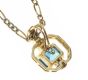 14CT GOLD BLUE STONE AND DIAMOND NECKLACE at Ross's Online Art Auctions