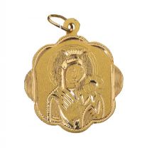14CT GOLD MARY AND JESUS PENDANT at Ross's Online Art Auctions