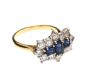 18CT GOLD SAPPHIRE AND DIAMOND BOAT RING at Ross's Online Art Auctions
