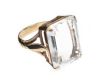 1930'S 9CT GOLD ROCK CRYSTAL RING at Ross's Online Art Auctions