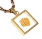 9CT GOLD NECKLACE WITH GOLD FOIL PENDANT at Ross's Online Art Auctions