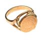 DOS PESOS COIN 1945 14CT GOLD MOUNTED RING at Ross's Online Art Auctions