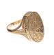 9CT GOLD ENGRAVED HINGE RING at Ross's Online Art Auctions
