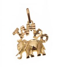 18CT GOLD ELEPHANT CHARM at Ross's Online Art Auctions