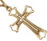 9CT GOLD PIERCED CROSS NECKLACE at Ross's Online Art Auctions