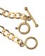9CT GOLD CURB LINK BRACELET WITH T-BAR CHARM at Ross's Online Art Auctions