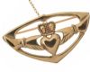 9CT GOLD CLADDAGH BROOCH at Ross's Online Art Auctions