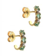18CT GOLD EMERALD AND DIAMOND EARRINGS at Ross's Online Art Auctions