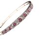 ANTIQUE 9CT GOLD GARNET AND DIAMOND BANGLE at Ross's Online Art Auctions