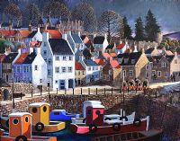 HARBOUR AT CRAIL by George Callaghan at Ross's Online Art Auctions