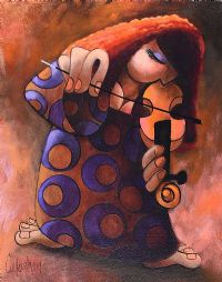 THE SOLO VIOLINIST by George Callaghan at Ross's Online Art Auctions
