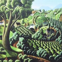 TREES IN THE VALLEY by George Callaghan at Ross's Online Art Auctions