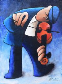 A SOLO FIDDLER by George Callaghan at Ross's Online Art Auctions