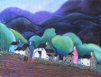 THE PLOUGHED FIELD BY THE VILLAGE by George Callaghan at Ross's Online Art Auctions
