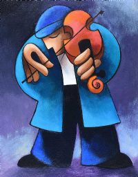 THE SWEET VIOLIN by George Callaghan at Ross's Online Art Auctions
