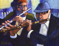 TWO FLUTES by George Callaghan at Ross's Online Art Auctions
