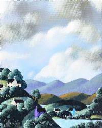 DISTANT MOUNTAINS by George Callaghan at Ross's Online Art Auctions