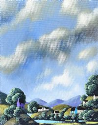DARK SKIES OVER THE MOUNTAINS by George Callaghan at Ross's Online Art Auctions